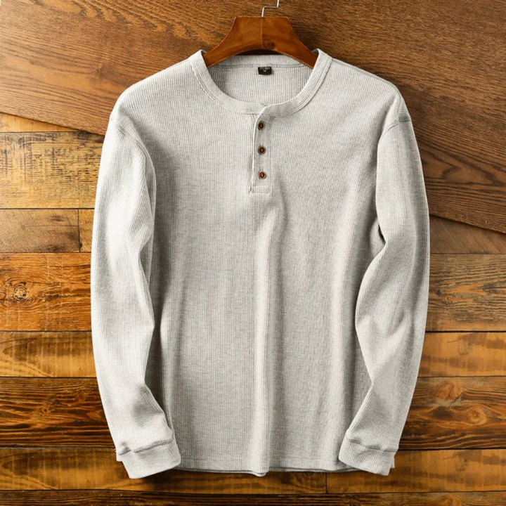 Camicia da Uomo Henley in Cotone Heritage Casual e Versatile