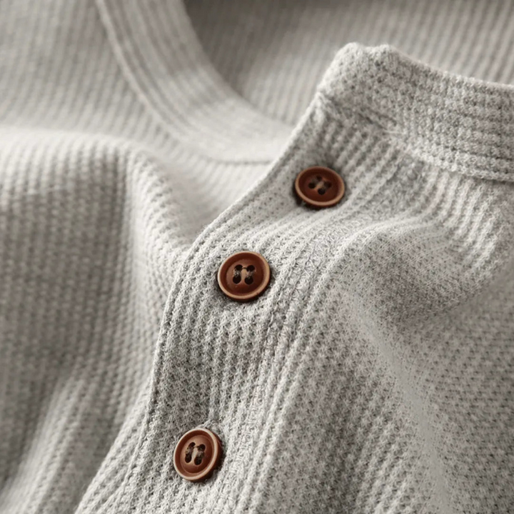Camicia da Uomo Henley in Cotone Heritage Casual e Versatile