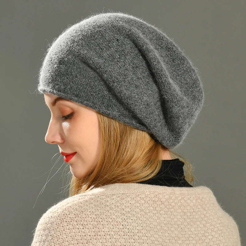 Cappello Slouch Donna in Cashmere Elegante per Inverno - Comfort e Stile 3