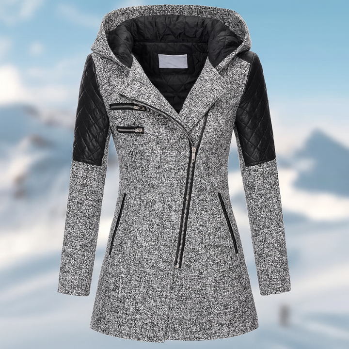 Cappotto Lungo Donna Moderno Elegante Invernale con Tasche e Chiusura a Bottoni