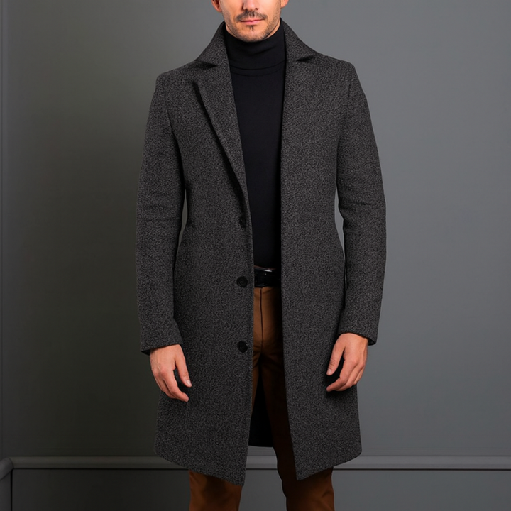 Cappotto Uomo Invernale Elegante e Caldo in Lana, Stile Classico per Autunno e Inverno