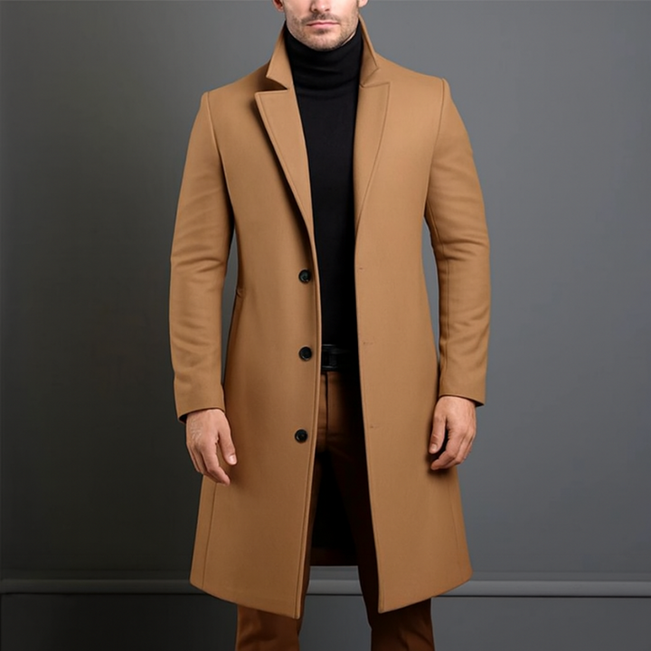 Cappotto Uomo Invernale Elegante e Caldo in Lana, Stile Classico per Autunno e Inverno