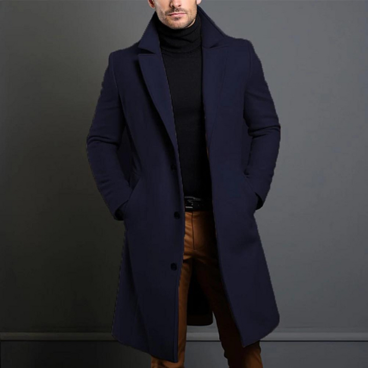 Cappotto Uomo Invernale Elegante e Caldo in Lana, Stile Classico per Autunno e Inverno