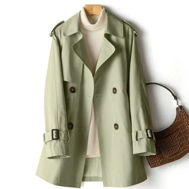 Cappotto Donna Trench Doppiopetto Elegante e Versatile per Ogni Occasione 0