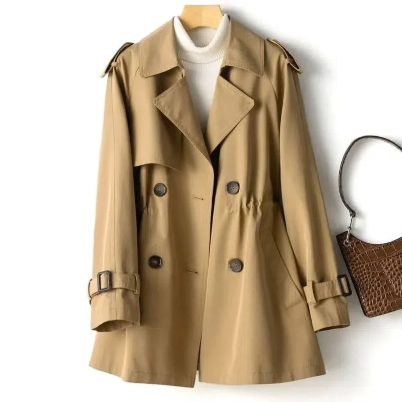 Cappotto Donna Trench Doppiopetto Elegante e Versatile per Ogni Occasione 1