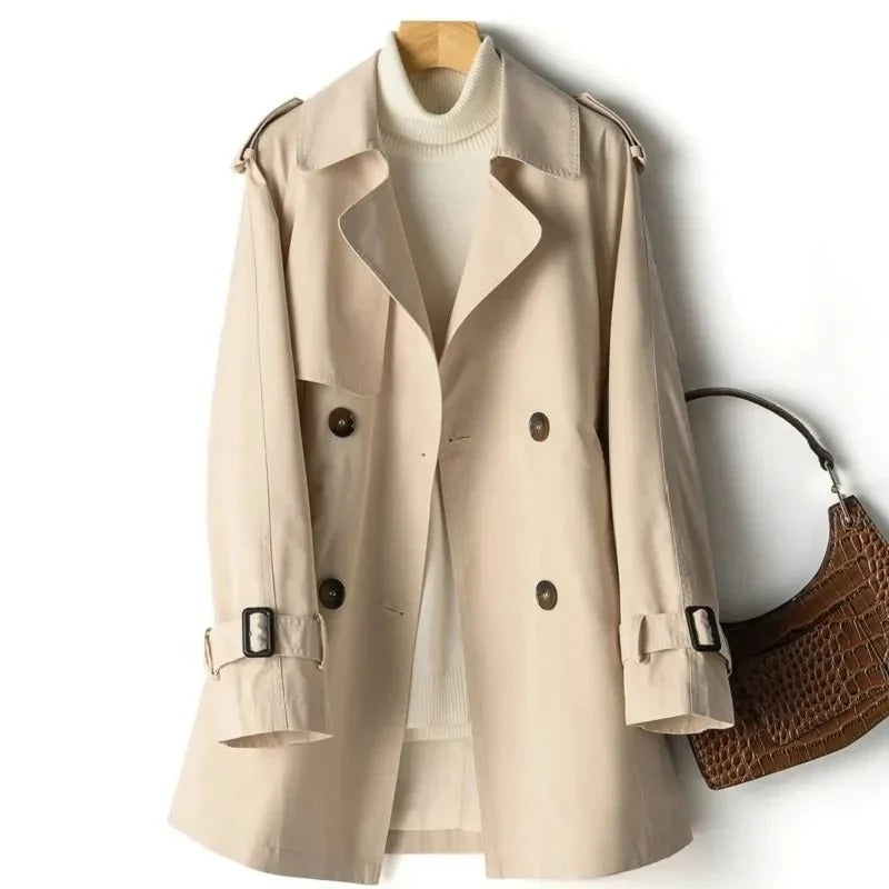 Cappotto Donna Trench Doppiopetto Elegante e Versatile per Ogni Occasione 3