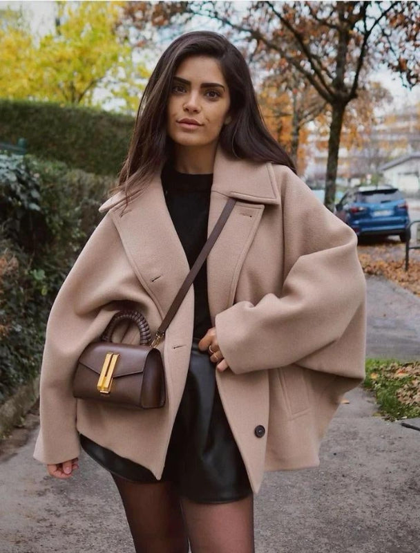 Cappotto Elegante Donna Oversize con Bottoni in Tessuto di Alta Qualità - Comfort e Stile per Ogni Occasione 4