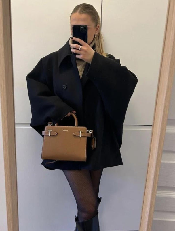 Cappotto Elegante Donna Oversize con Bottoni in Tessuto di Alta Qualità - Comfort e Stile per Ogni Occasione 5