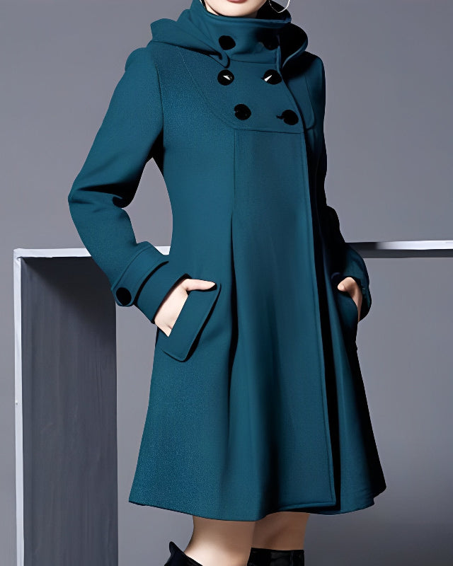Cappotto Elegante Nero Donna con Tasche Laterali – Stile e Comfort per Ogni Occasione, Taglie S-XL 0