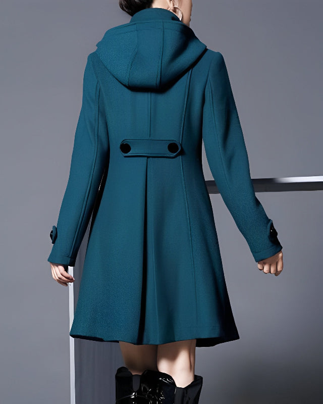 Cappotto Elegante Nero Donna con Tasche Laterali – Stile e Comfort per Ogni Occasione, Taglie S-XL 2