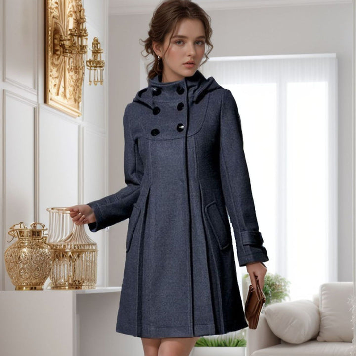 Cappotto Elegante Nero Donna con Tasche Laterali – Stile e Comfort per Ogni Occasione, Taglie S-XL 4