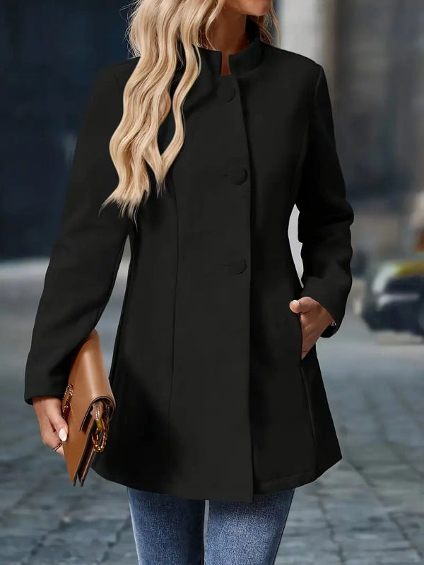 Cappotto Invernale Femminile con Bottoni – Elegante e Versatile, Maniche Lunghe, Tessuto di Alta Qualità, Disponibile in Diverse Taglie 7