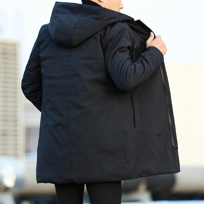 Cappotto Invernale da Uomo con Cappuccio Trapuntato – Giacca Calda, Fodera Comfort e Design Elegante per Uso Casual 1