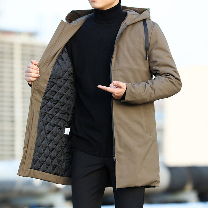 Cappotto Invernale da Uomo con Cappuccio Trapuntato – Giacca Calda, Fodera Comfort e Design Elegante per Uso Casual 2
