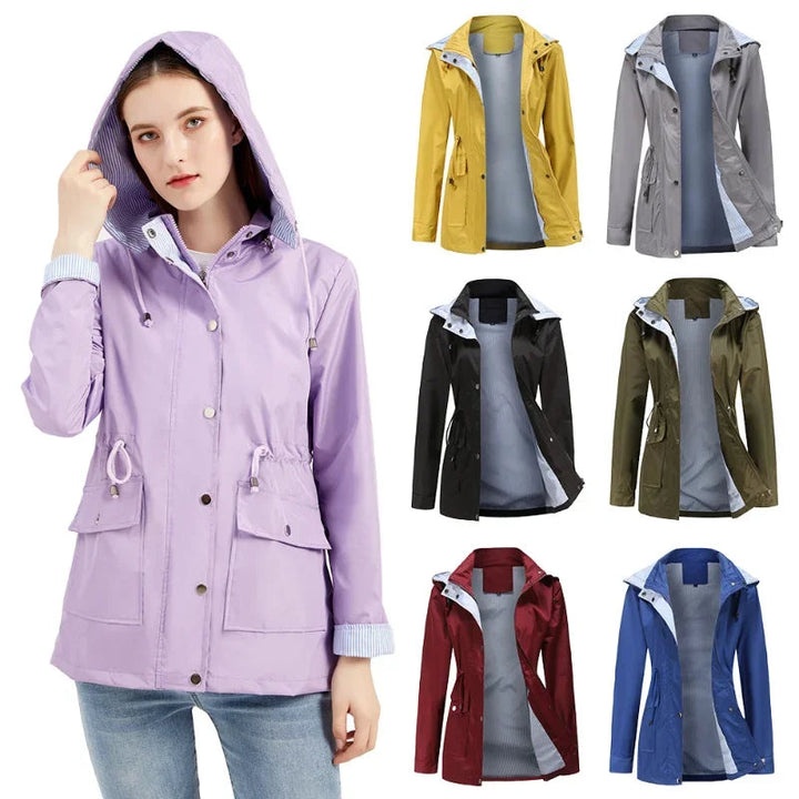Cappotto Lungo Donna Impermeabile Invernale Elegante con Maniche Lunghe 2