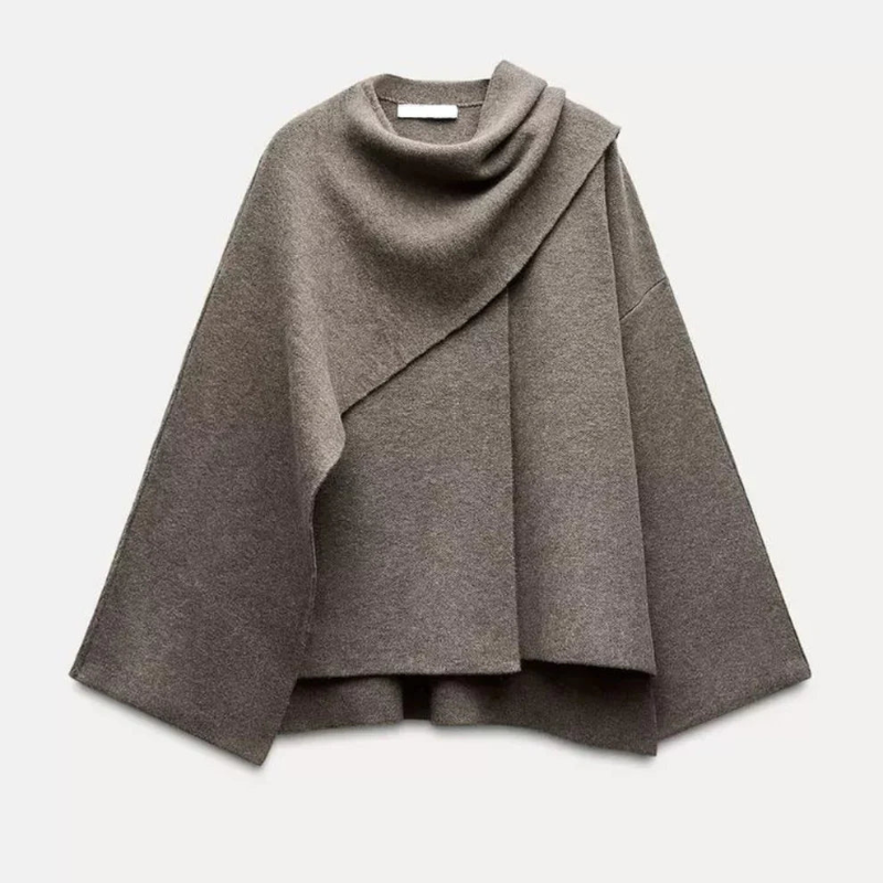 Cappotto Lungo Oversize da Donna - Lana con Tasche