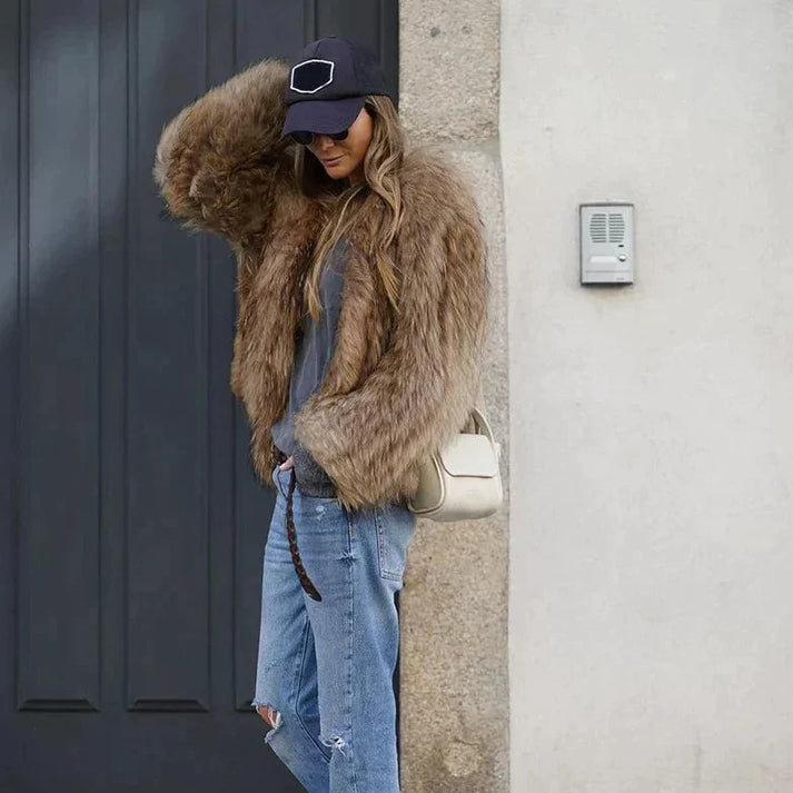 Cappotto Lungo Donna in Pelliccia Sintetica - Cappotto Teddy Elegante e Caldo per Inverno 0