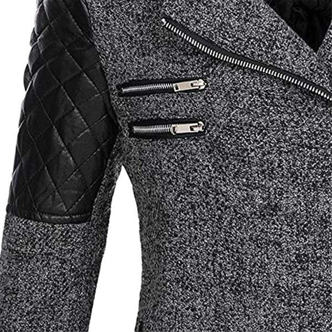 Cappotto Lungo Nero Donna Moderno Elegante Invernale con Tasche e Chiusura a Bottoni 6