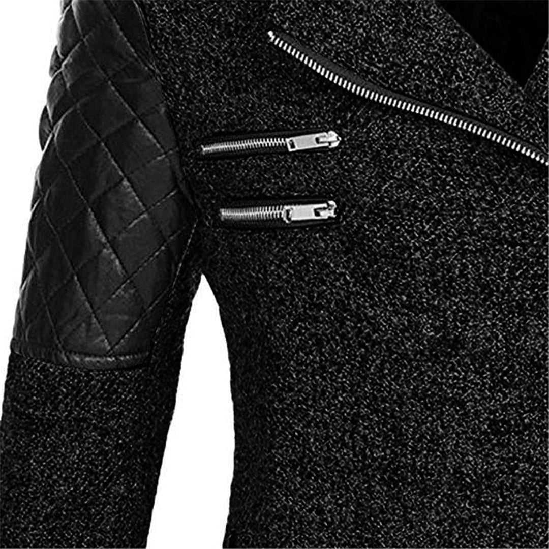 Cappotto Lungo Nero Donna Moderno Elegante Invernale con Tasche e Chiusura a Bottoni 7