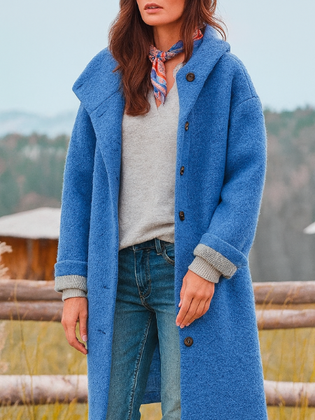Cappotto Lungo da Donna con Bottoni Eleganti - Cappotti da Donna per l'autunno Inverno