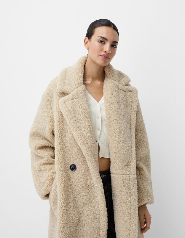 Cappotto Teddy Oversize Donna Lungo in Pelliccia Sintetica – Elegante e Caldo per Inverno 1