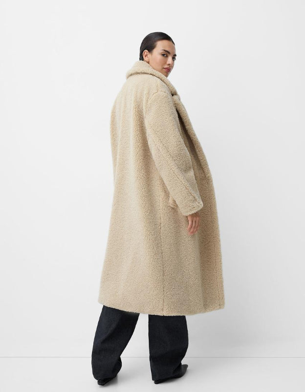 Cappotto Teddy Oversize Donna Lungo in Pelliccia Sintetica – Elegante e Caldo per Inverno 3