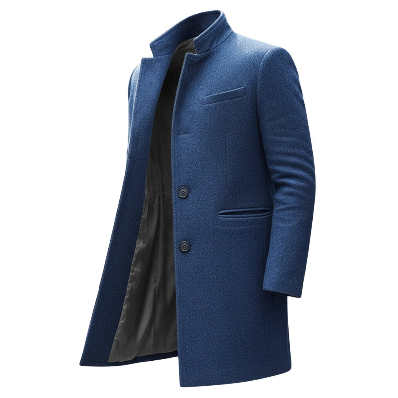 Cappotto Uomo Slim Fit con Colletto Rialzato per Inverno Elegante 3