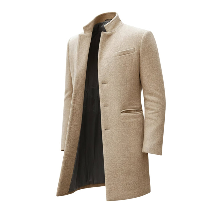 Cappotto Uomo Slim Fit con Colletto Rialzato per Inverno Elegante 5
