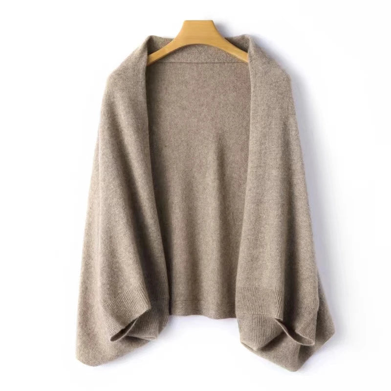 Cappotto e Sciarpa da Donna 2 in 1 in Cashmere Elegante e Versatile per Autunno Inverno 0