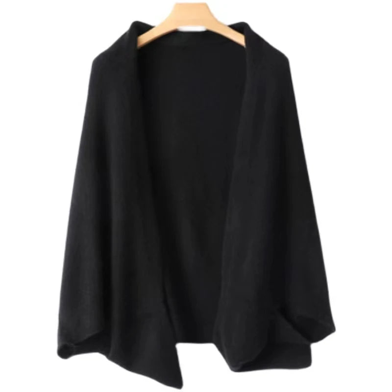 Cappotto e Sciarpa da Donna 2 in 1 in Cashmere Elegante e Versatile per Autunno Inverno 1