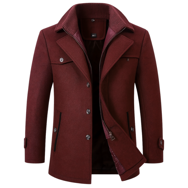 Cappotto classico da uomo in misto lana per eleganza e stile