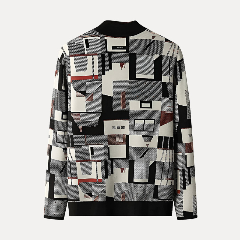 Cardigan Donna Elegante in Maglia Patchwork - Maglioni Moda Casual per Stile Quotidiano