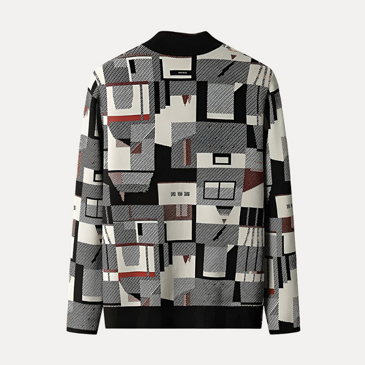 Cardigan Donna Elegante in Maglia Patchwork - Maglioni Moda Casual per Stile Quotidiano