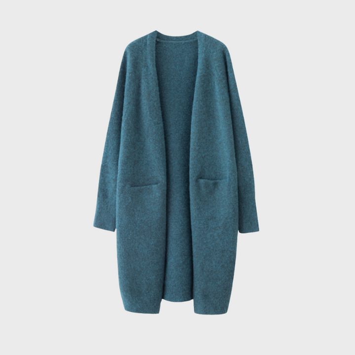 Cardigan Lungo Elegante da Donna - Design Versatile per I'autunno/Inverno