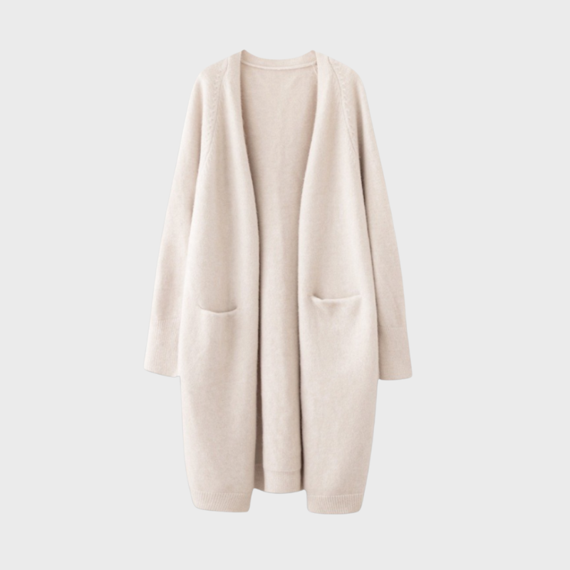 Cardigan Lungo Elegante da Donna - Design Versatile per I'autunno/Inverno