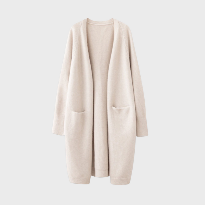 Cardigan Lungo Elegante da Donna - Design Versatile per I'autunno/Inverno