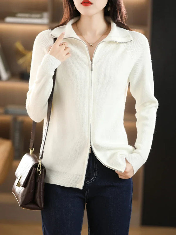 Cardigan Donna Doppia Zip Elegante e Versatile per Comfort e Stile 9