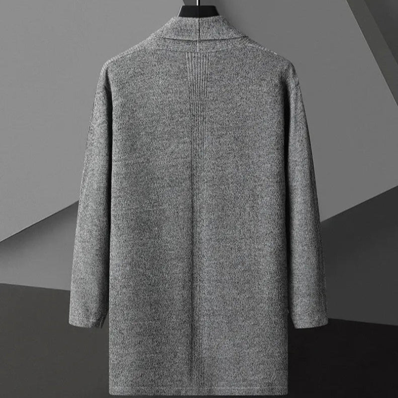 Cardigan Lungo Donna Elegante con Silhouette Aperta e Tasche Nascoste 1