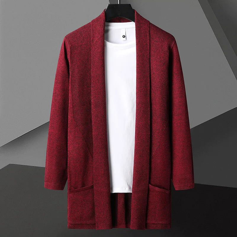 Cardigan Lungo Donna Elegante con Silhouette Aperta e Tasche Nascoste 3