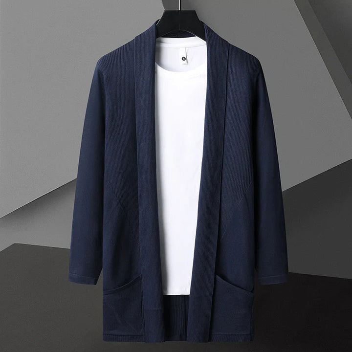 Cardigan Lungo Donna Elegante con Silhouette Aperta e Tasche Nascoste 4