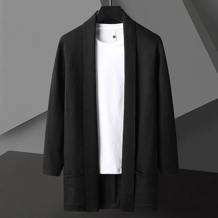 Cardigan Lungo Donna Elegante con Silhouette Aperta e Tasche Nascoste 5