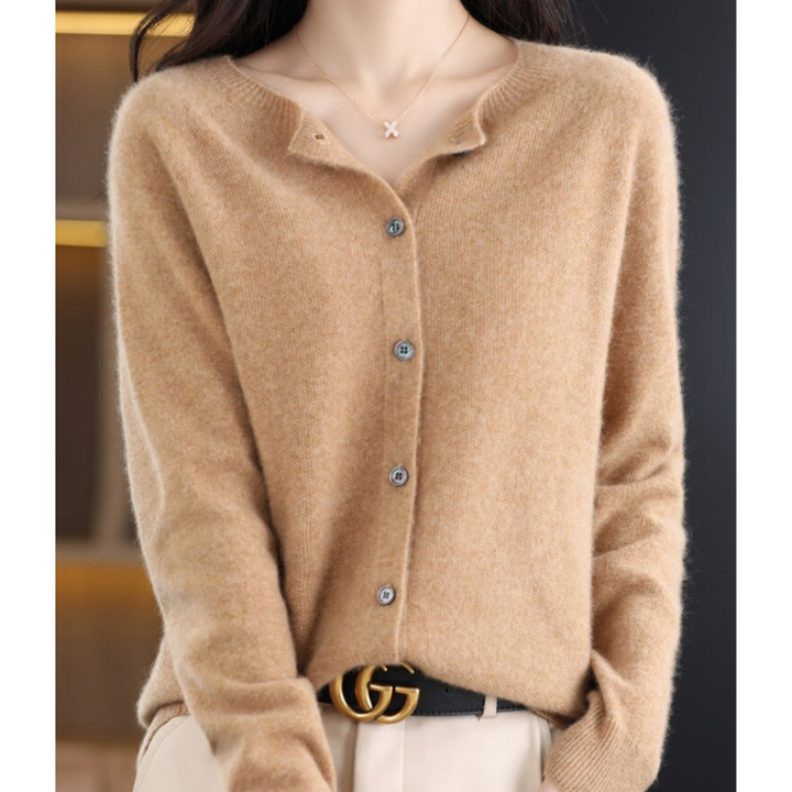 Cardigan Lungo Donna in Lana Merino Elegante O-Collo – Versatile e Morbido per Tutte le Stagioni 13