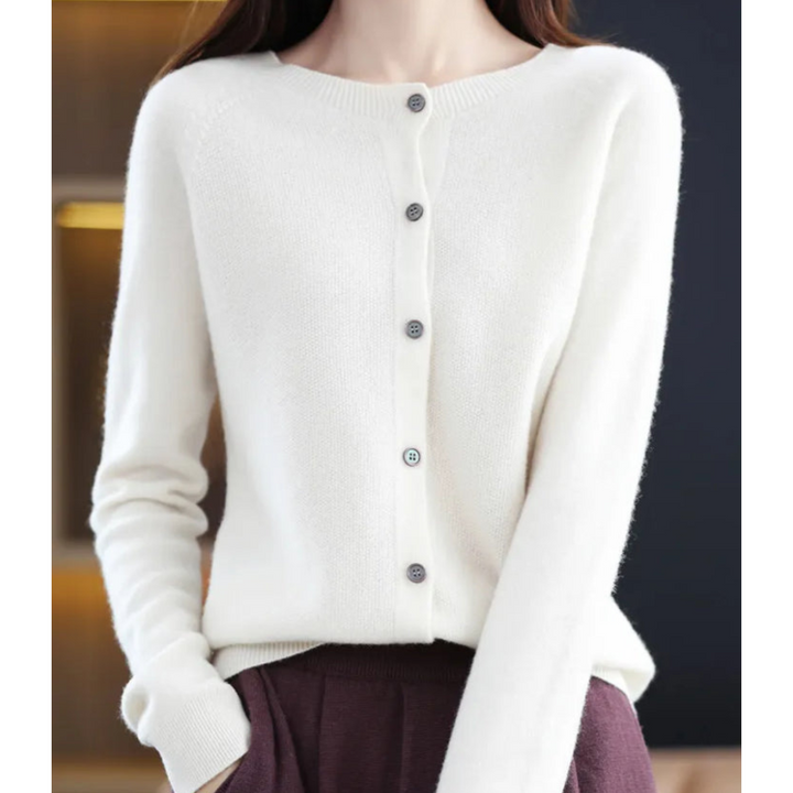 Cardigan Lungo Donna in Lana Merino Elegante O-Collo – Versatile e Morbido per Tutte le Stagioni 3