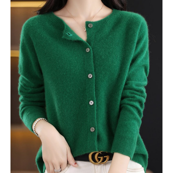 Cardigan Lungo Donna in Lana Merino Elegante O-Collo – Versatile e Morbido per Tutte le Stagioni 4