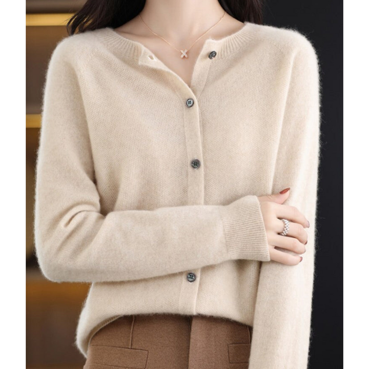 Cardigan Lungo Donna in Lana Merino Elegante O-Collo – Versatile e Morbido per Tutte le Stagioni 7