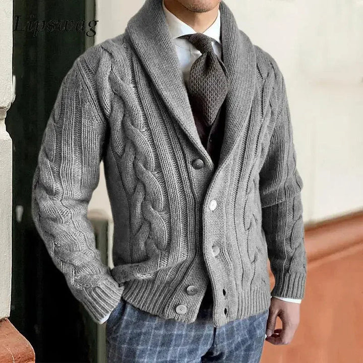 Cardigan Uomo Elegante in Lana con Chiusura a Bottoni e Vestibilità Su Misura 2