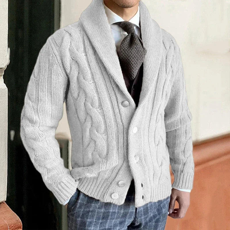 Cardigan Uomo Elegante in Lana con Chiusura a Bottoni e Vestibilità Su Misura 3