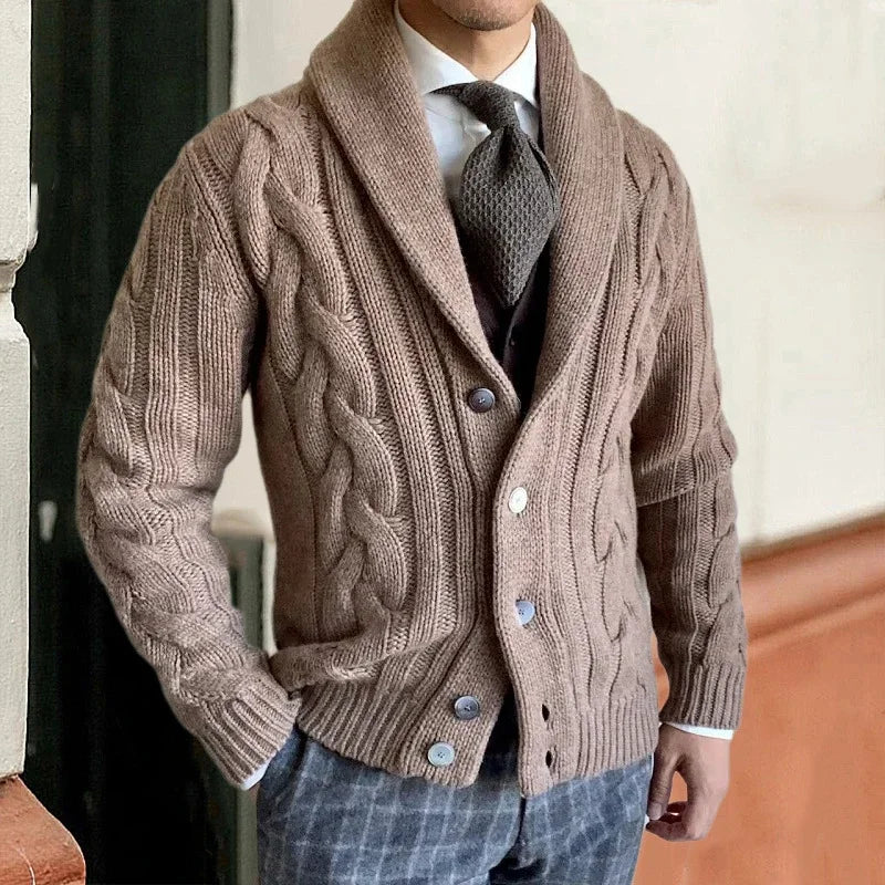 Cardigan Uomo Elegante in Lana con Chiusura a Bottoni e Vestibilità Su Misura 4