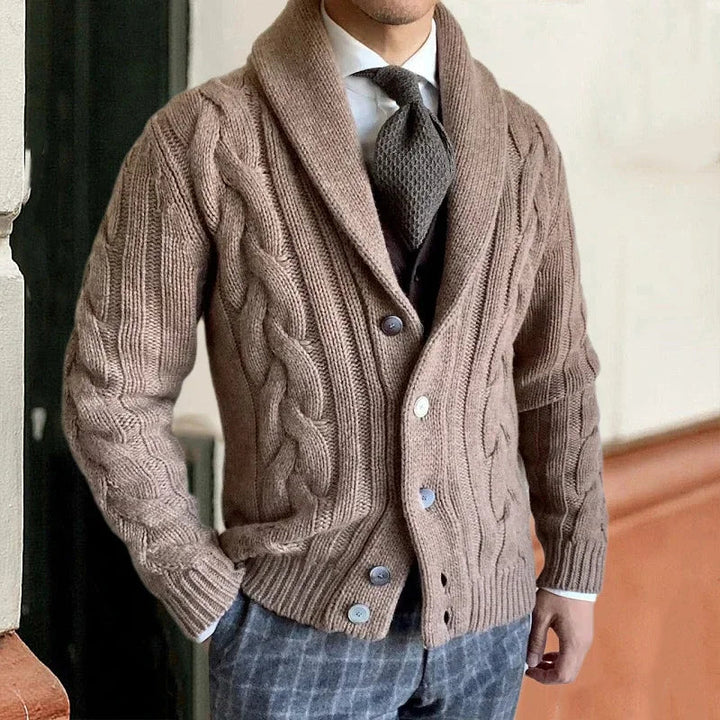 Cardigan Uomo Elegante in Lana con Chiusura a Bottoni e Vestibilità Su Misura 4