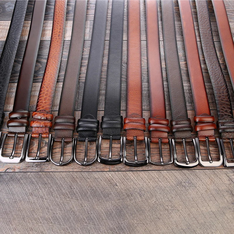 Cintura Uomo in Pelle di Alta Qualità, Design Elegante e Versatile, Fibbia Robusta e Cuciture Accurate 5